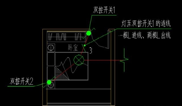 3个步骤教你确定电气照明平面图的导线根数,画