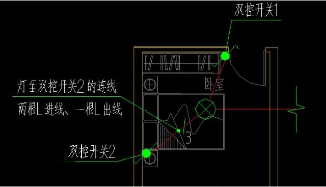 3个步骤教你确定电气照明平面图的导线根数,画